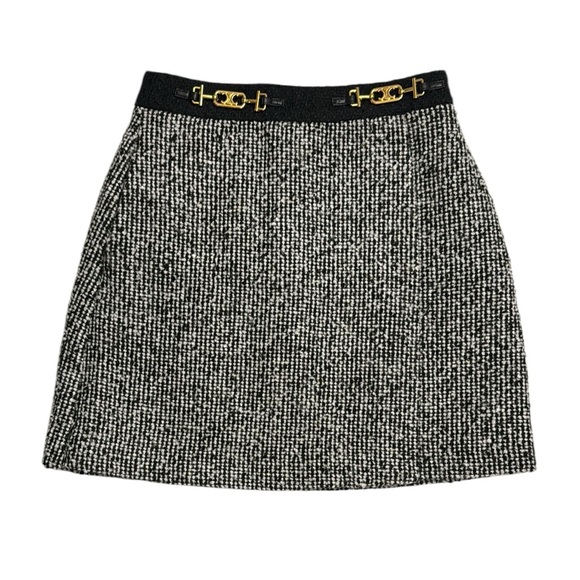 Celine Wool Mini Skirt with Gold Detail - Picture 1 of 7